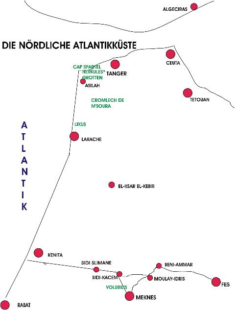 Marokko Karte Atlantikkste