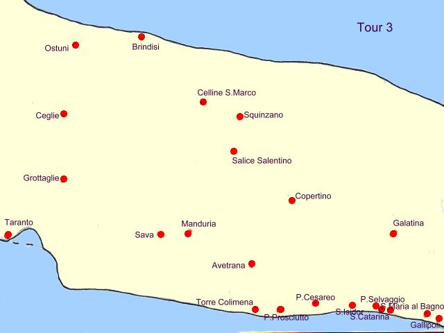 Karte Apulien Tour 3