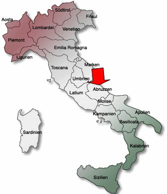 Karte Italien Abruzzen