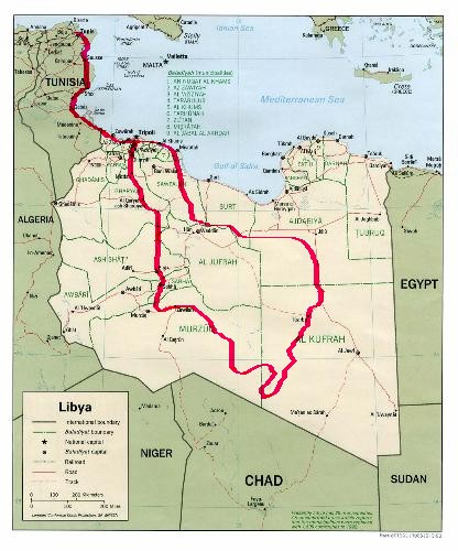 Karte Libyen 2005