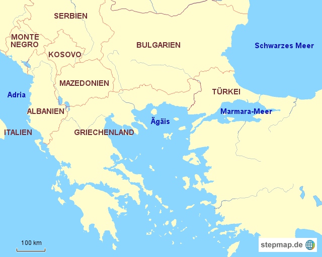 Karte Sdlicher Balkan